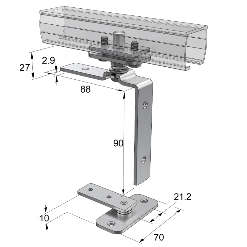 EDGE DOOR PIVOT N32 FOLDING DOORS m.432 / 80kg